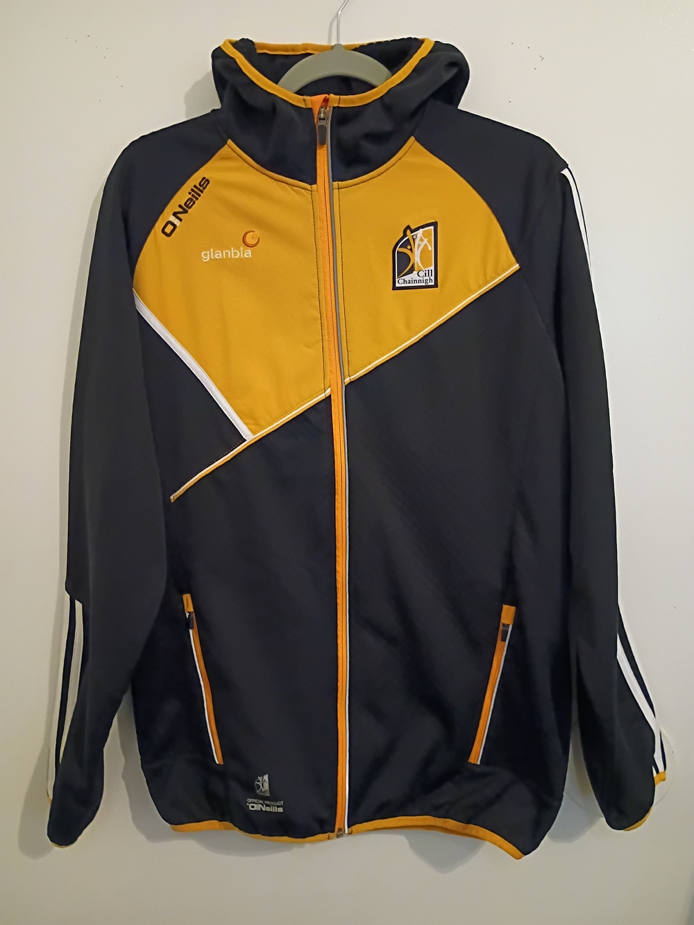 O'Neill Men’s Black & Gold Fleece Lined Hoodie Sz L